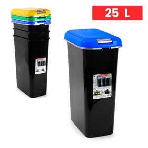 Bidone per Riciclaggio PlasticForte 25 L, Contenitore per Rifiuti Domestici Durevole e Riutilizzabile - Product Image 1
