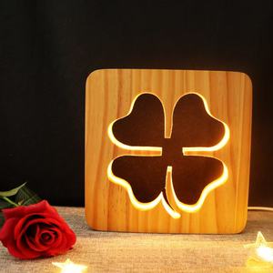 Sáng Tạo Cơ Sở Bằng Gỗ 3D Ánh Sáng Ban Đêm Cross-Biên Giới Hollow <span class=keywords><strong>LED</strong></span> Ánh Sáng-up Bảng Đèn Cho Trẻ Em Của Phòng Ngủ Trang Trí - Product Image 1