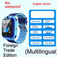 Premium Q12 Kinder-Smartwatch, IPS-Farbdisplay, SOS-Positionierung, Eingebautes Thermometer, Fernbedienung