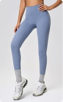 Pantalon de sport doux pour femmes de couleur unie, leggings de yoga taille haute