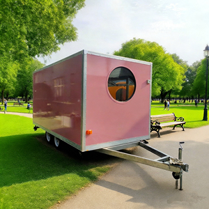 Carrito de Comida Móvil para Venta Ambulante, Camioneta para Postres, Café, Bebidas, Comida Rápida, Hot Dogs, Helados, Carrito Comercial para Alimentos Especiales - Product Image 4