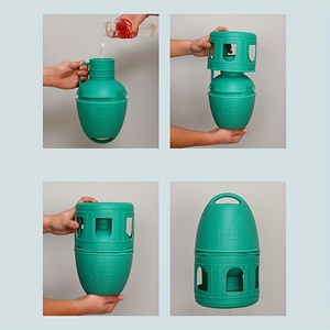 Plastic Bird Water Bottle Pigeon <b>Drinking</b> <b>Dispenser</b> Hanging Feeder Container Green for Cage Farm Use - Product Image 4