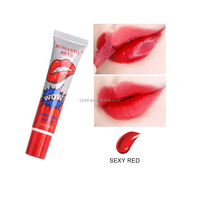 6 couleurs brillant à lèvres imperméable à l'eau longue durée romantique ours rouge à lèvres tatouage décoller liquide lèvre Wow teinte brillant à lèvres Pack Labiales