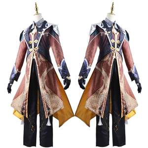 Costume de <span class=keywords><strong>cosplay</strong></span> <span class=keywords><strong>Zhongli</strong></span> de Genshin Impact pour hommes, costumes de scène, combinaison de jeu, accessoire pour femmes Coldker - Product Image 4