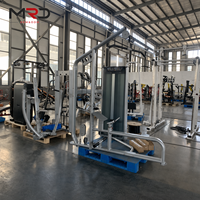 Appareil de musculation 2-en-1 réglable pour tirage vertical assis et entraînement dorsal, avec système de câbles et pile de poids en acier de 70 kg, pour salle de sport à domicile