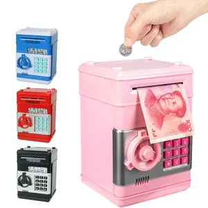 De gros mini bancaires en espèces-Mini tirelire électronique créative avec musique, automatique, boîte d'épargne d'argent, pièces numériques, sécurité pour les enfants