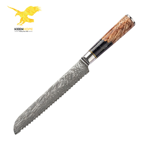 كينهوب بوصة 67 طبقات فولاذية vascus g10 10 cr15ov راتنج مركب ومقبض خشب القيقب الأسود - Product Image 1