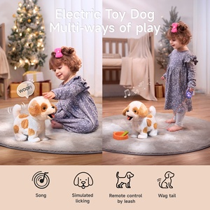 Jouet interactif pour enfants Tumama, chiot en peluche électronique, contrôle par laisse, peluche réaliste, chien musical qui marche, jouet pour garçon et fille - Product Image 2