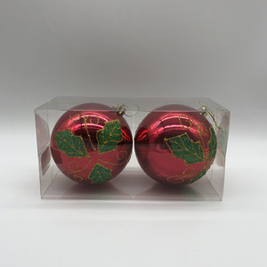 MONDECASA-bola de <span class=keywords><strong>navidad</strong></span> de diferentes tamaños, cristal grabado, <span class=keywords><strong>bolas</strong></span> de <span class=keywords><strong>navidad</strong></span> <span class=keywords><strong>rojas</strong></span> de lujo - Product Image 5