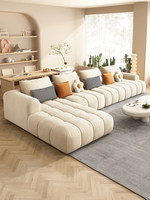 Modernes Creme-Stil Bubble Modulares Sofa - Großes Chenille-Stoff Wohnzimmer-Sofa