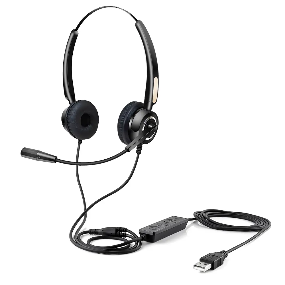 Fones de ouvido com cancelamento de ruído, headset de alta qualidade rj9 3.5mm usb, central de chamadas