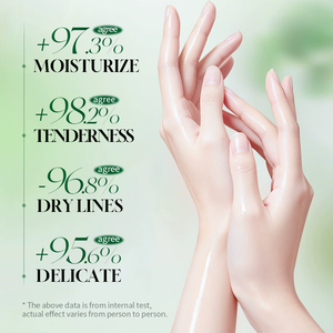 OEM BIOAQUA ขายส่งแผ่นมาส์กมือผลิตจากใบบัวบก ช่วยผลัดเซลล์ผิวอย่างเป็นธรรมชาติ ช่วยให้ผิวขาวกระจ่างใส นุ่มละมุน สำหรับมือ - Product Image 3