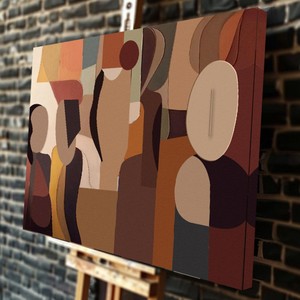 Pintura al Óleo Abstracta Moderna Hecha a Mano, Personalizada, Impresa Digitalmente en Lienzo, Decoración para Hotel o Sala de Estudio, Tema de Paisaje SC-20251 - Product Image 5