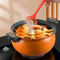 Marmite Micro-Pression Ménagère Grande Capacité 8L 28cm, Cuisinière Tout Usage Antiadhésive pour Gaz et Induction
