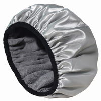 Grands bonnets de douche étanches à 3 couches avec LOGO personnalisé Bonnets pour cheveux secs absorbant l'eau Bonnets de salle de bain Bonnet réutilisable 3 en 1