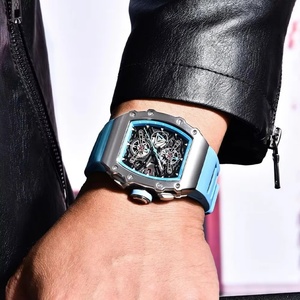 Montres à quartz pour homme Pagani Design PD-YS011, mouvement japonais, cadran squelette, étanche, sport, rectangle, verre saphir, chronographe - Product Image 4