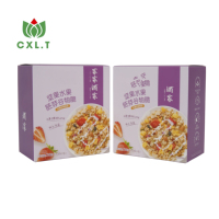 Boîte personnalisée en carton kraft de qualité alimentaire pour céréales d'avoine, emballage pour petit-déjeuner