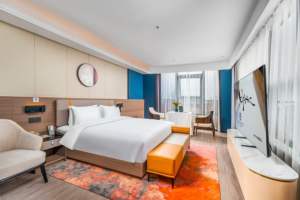 Мебельный гарнитур для спальни Han Yue Cloud: современная роскошная высококачественная деревянная кровать размера «king-<span class=keywords><strong>size</strong></span>» для отелей и апартаментов - Product Image 6