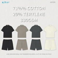 T-shirt Polo Set Ensemble d'été en coton Polo 2 pièces et short Polos personnalisés de haute qualité pour hommes/Ensemble de shorts pour hommes