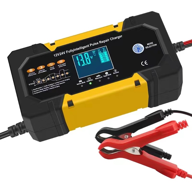 Hot Sale 12V10A/24V5A 20Ah-200Ah Battery Charger Pulse Repair Lead Acid Charger 12V24V Motorcycle Car Charger