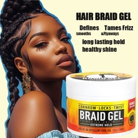 Gel per Trecce Professionale Biologico Puro Naturale Vegano Senza Alcool per Capelli Ricci ed Extension, Tenuta Forte e Texturizzante