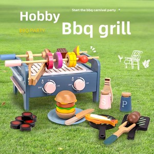 Jouet de <span class=keywords><strong>cuisine</strong></span> multifonctionnel en bois pour enfants, maison de jeu transfrontalière, barbecue de <span class=keywords><strong>simulation</strong></span> amusant, petit réchaud pour tout âge - Product Image 2