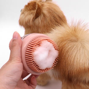 犬と猫のための卸売多機能ペットバスブラシ洗浄シャンプーディスペンサー猫と犬のためのグルーミングツール - Product Image 2