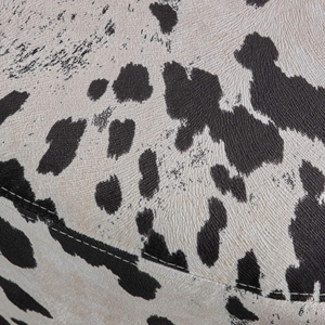 Cow-Shaped Ottoman Black White Modern Accent Stool Pouf Home Decor <b>Footrest</b> - Product Image 3