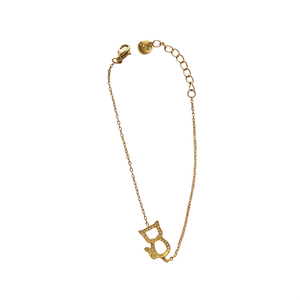 Collar con Colgante de Moda, Acero Inoxidable 316L, Baño de Oro PVD, Cadena Resistente y Sostenible con Letra B - Product Image 2