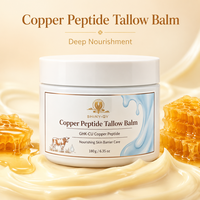 Crème hydratante pour le visage au peptide de cuivre, au suif de bœuf, à la jojoba et à la vitamine E, marque privée, fabricant OEM de produits de soin