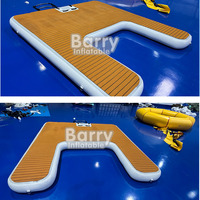 Barry Drop Stitch Station d'accueil multifonctionnelle Jetty Dock Ponton flottant Gonflable Jetski Dock flottant pour bateau