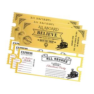 ตั๋วรถไฟฟอยล์สีทอง YZ เหมาะสำหรับกล่องบรรจุภัณฑ์ขายส่งกล่องบรรจุกระดาษแข็งเพื่อตอบสนองความต้องการของผู้ค้าปลีกวันหยุด - Product Image 1