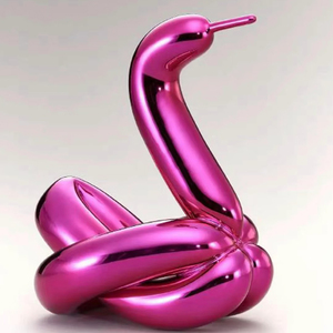 Decorazione Moderna per la Casa, Raffinata Statua di Cane Palloncino in Resina Epossidica, Arte Astratta con Superficie a Specchio Elettroplaccata - Product Image 4