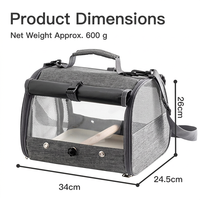 Sac de transport portable pour oiseaux, cage de voyage respirante pour perroquet, sacoche de transport pour animaux de compagnie pour perruche moine, calico, conure solaire