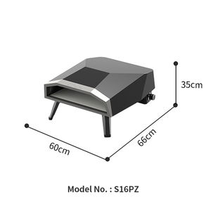 Horno de Pizza <span class=keywords><strong>Eureka</strong></span> Portátil a Gas de 16 Pulgadas, Moderno, de Acero Inoxidable con Recubrimiento en Polvo Premium para Fiestas en Zonas de Aficionados al Fútbol - Product Image 2