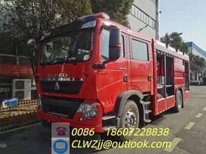 Camión de Bomberos Howo Nuevo con Tanque de Espuma de 8000 Litros 4x2, Bomba, Extintor Aéreo, Transmisión Manual, EURO 5, 150-250HP, 55M - Product Image 6