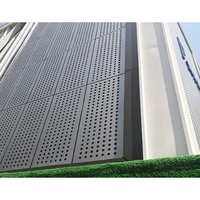 Système de panneaux de façade en métal découpés au laser pour mur-rideau, panneaux perforés en aluminium pour façade
