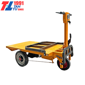 Elektrischer Edelstahl-Plattformwagen, Tragbarer Lagerhaus-Handwagen, Flachbett-Transportwagen für Schwerlast, Leistungsstark, OEM - Product Image 2