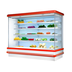 Los supermercados/marcados utilizan refrigeradores abiertos de estilo europeo para exhibir y almacenar frutas, verduras y alimentos. - Product Image 1
