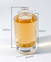 Bouteilles de diffuseur d'aromathérapie en verre rechargeables rondes transparentes de 150ml avec décoration de couvercle noir