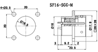 DAFA M16 connecteur étanche Push Pull Aviation prise connecteur de câble 2 3 4 5 6 7 9 broches adaptateur automobile mâle thermo plastique