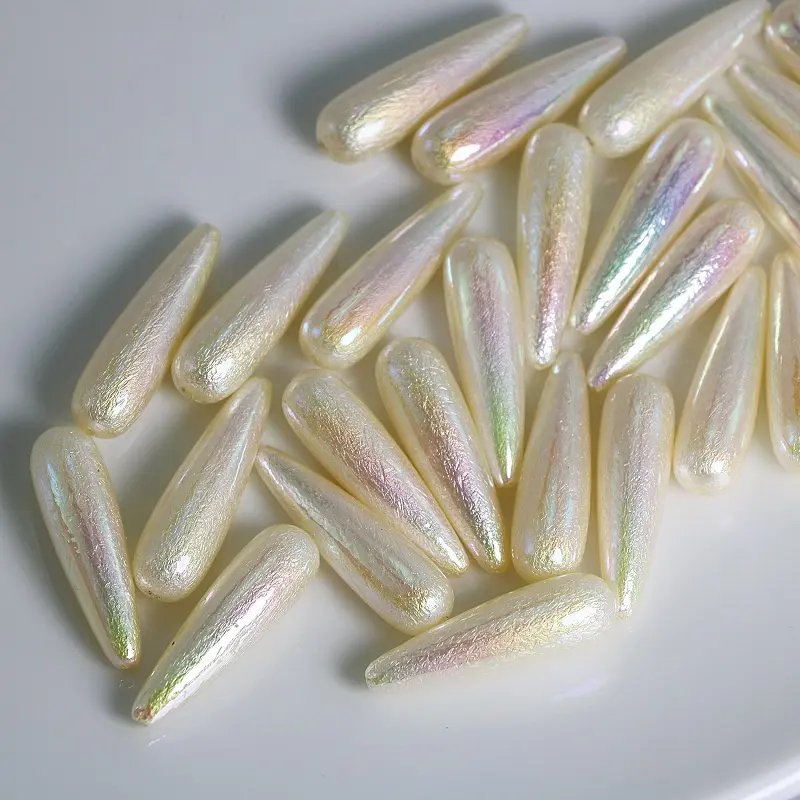 White Ivory Round ABS Beads Non