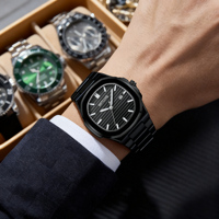 Montre à quartz de luxe X-GEQCK en or rose pour homme, montre carrée pour homme en acier inoxydable, étanche, lumineuse, avec date