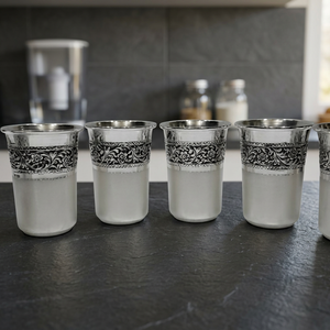 Verre en acier inoxydable à motif floral, design classique, pour les fêtes, adultes - Product Image 6