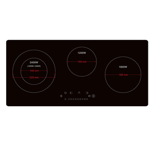 Placa de Cocción Eléctrica Vitrocerámica de 3 Quemadores Integrada, Placa de Cocción por Inducción Infrarroja de 30 Pulgadas, 5400W, Electrodoméstico de Cocina 220V-240V - Product Image 4