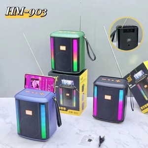 HM-<span class=keywords><strong>903</strong></span> Màu Xanh Răng Loa Ngoài Trời Di Động DJ Máy Nghe Nhạc Điện Thoại Di Động Đứng Loa Không Dây Có Dây Giao Diện Microphone RGB Loa - Product Image 2