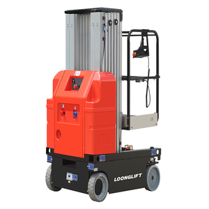 Plataforma Elevadora Aérea de Aluminio Autopropulsada - Elevador Vertical de Mástil Único Móvil Tipo Escalera - Precio Económico al por Mayor - Product Image 1