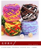 Assortiment de gros super fantaisie lisse 100% polyester 8mm chenille pour le crochet.