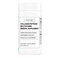 Comprimés de collagène OEM, complément blanchissant pour la peau pour femmes, vitamine D3, minéraux, probiotiques, peptides de collagène