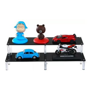 Estante de exhibición de acrílico negro de 2 niveles personalizable modelo Pop hecho en fábrica para cupcakes postres joyería para tiendas y tiendas - Product Image 1